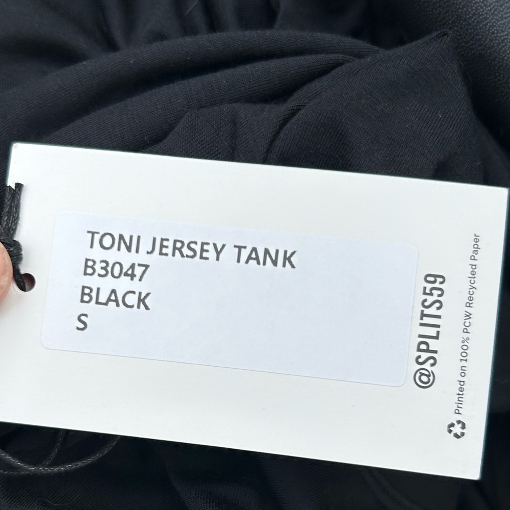 Splits59 Womens Black Toni Jersey Tank Size Small S NWT - Picture 7 of 7